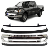 Front Bumper Chrome Steel & Bumper Molding Trim Kit For 2000-2006 Toyota Tundra