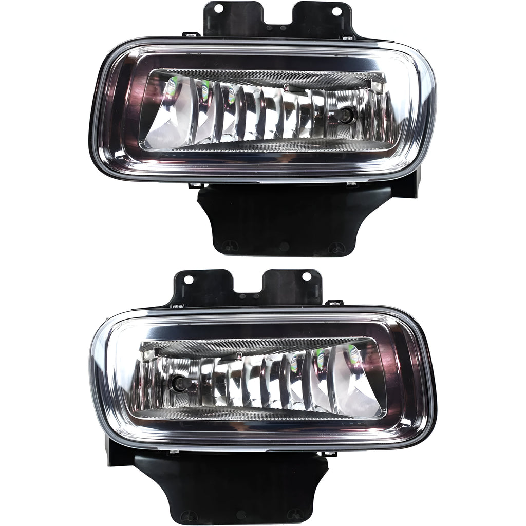 Front Fog Lights W/Bulbs Chrome For 2004-2005 Ford F-150 Truck