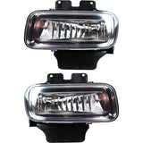 Front Fog Lights W/Bulbs Chrome For 2004-2005 Ford F-150 Truck