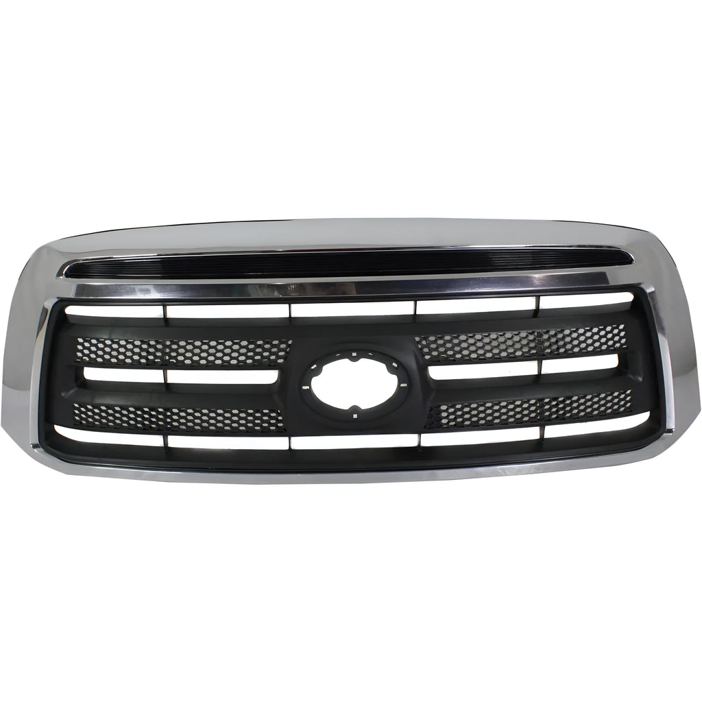 Front Grille Chrome Shell with Textured Black Insert Plastic For 2010-2013 Toyota Tundra