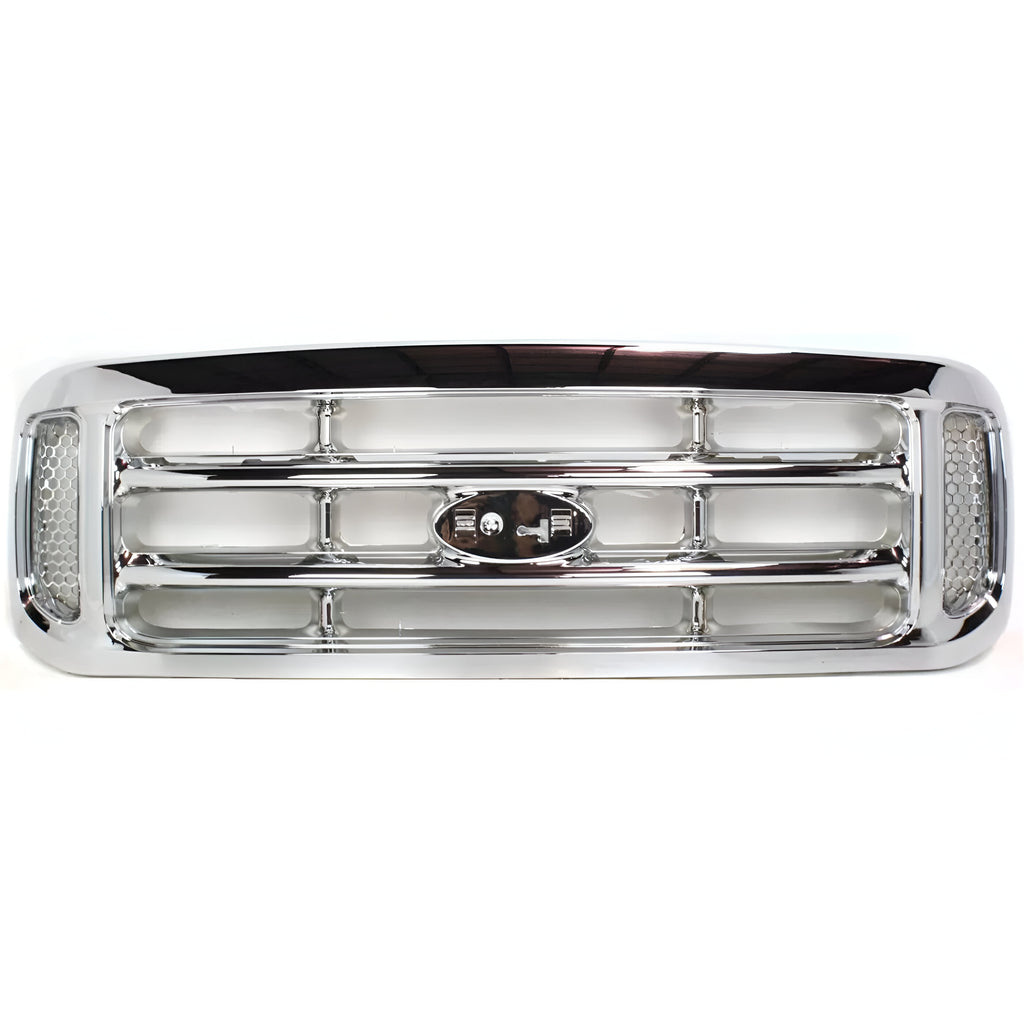 Front Grille Chrome Plastic For 1999-2004 Ford F-250 Super Duty