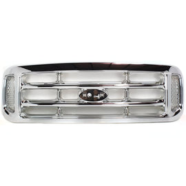 Front Grille Chrome Plastic For 1999-2004 Ford F-250 Super Duty