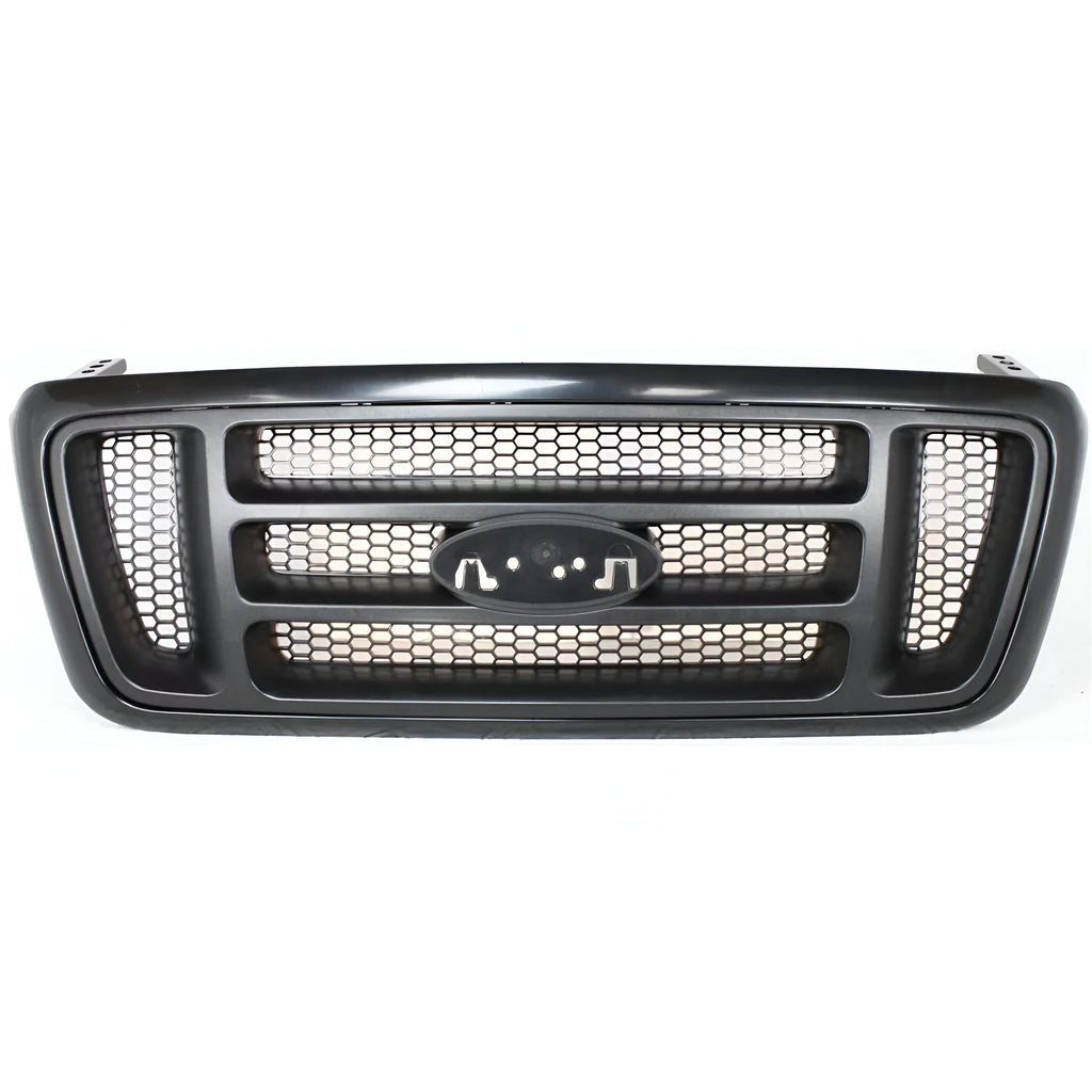 Front Grille Black Shell with Gray Insert Plastic For 2006-2008 Ford F-150 Truck