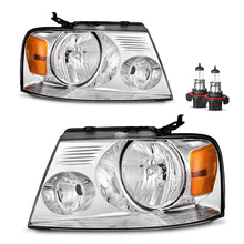 Load image into Gallery viewer, Front Headlights W/Bulbs Chrome For 2006-2008 Ford F150 Truck