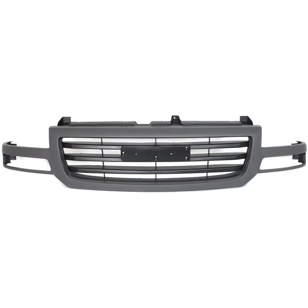 Front Grille Assembly Gray Plastic For 2003-2007 GMC Sierra 1500 2500 HD & 3500