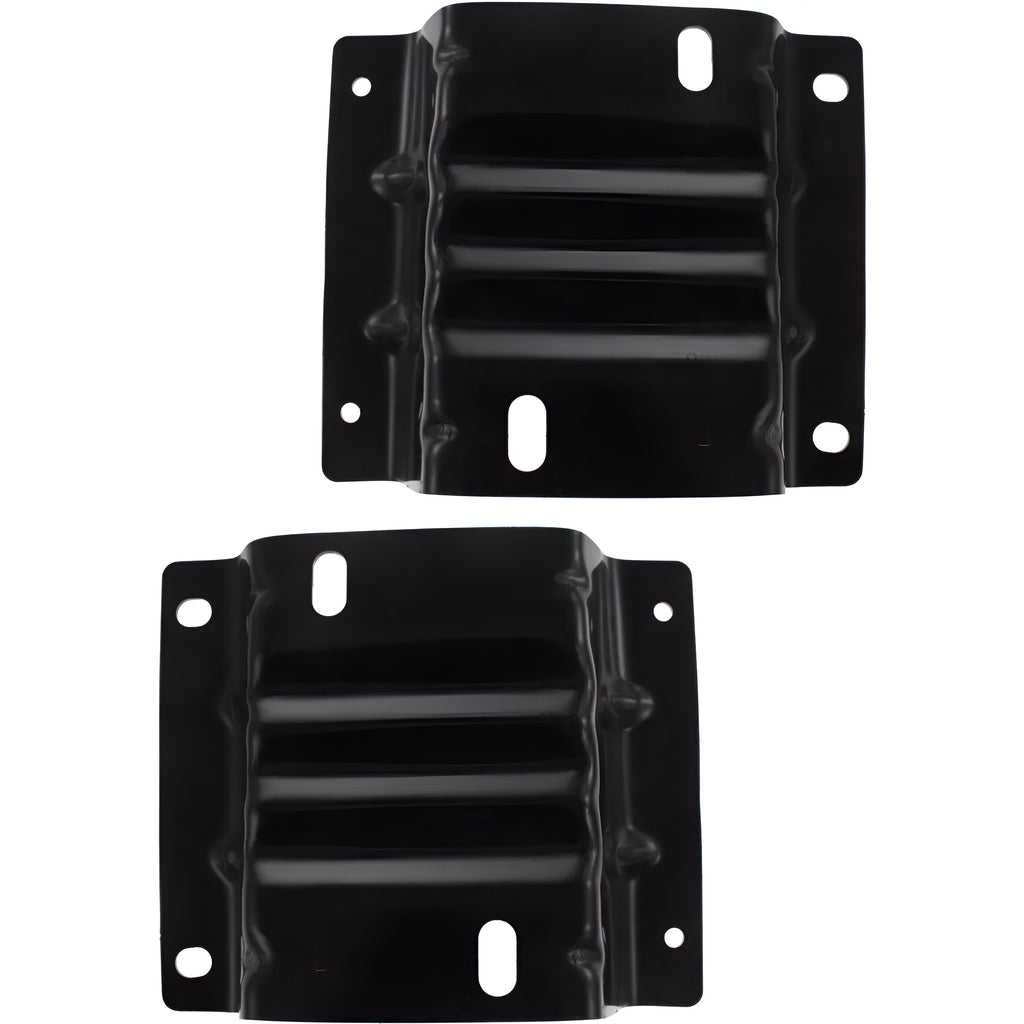 Front Bumper Bracket Set Black Metal For 2008-2019 Ford E-150 E-250 E-350 Super Duty and E-450 Super Duty