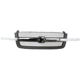 Front Grille Assembly Chrome and Textured Gray Plastic For 2003-2007 Chevrolet Silverado 1500
