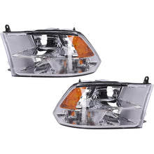 Load image into Gallery viewer, Front Headlights W/Bulbs Chrome For 2013-2018 Ram 1500 &amp; 2019-2022 Ram 1500 Classic