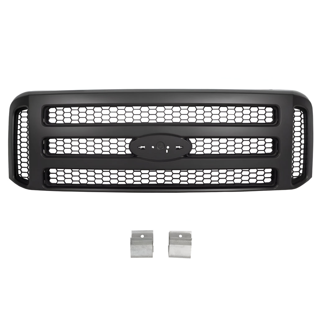 Front Grille Assembly Black Plastic For 1999-2004 Ford F-250 Super Duty