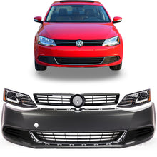 Load image into Gallery viewer, 2011-2014 Volkswagen Jetta Front Bumper Cover Paintable &amp; Headlights Kit | OEM Fit