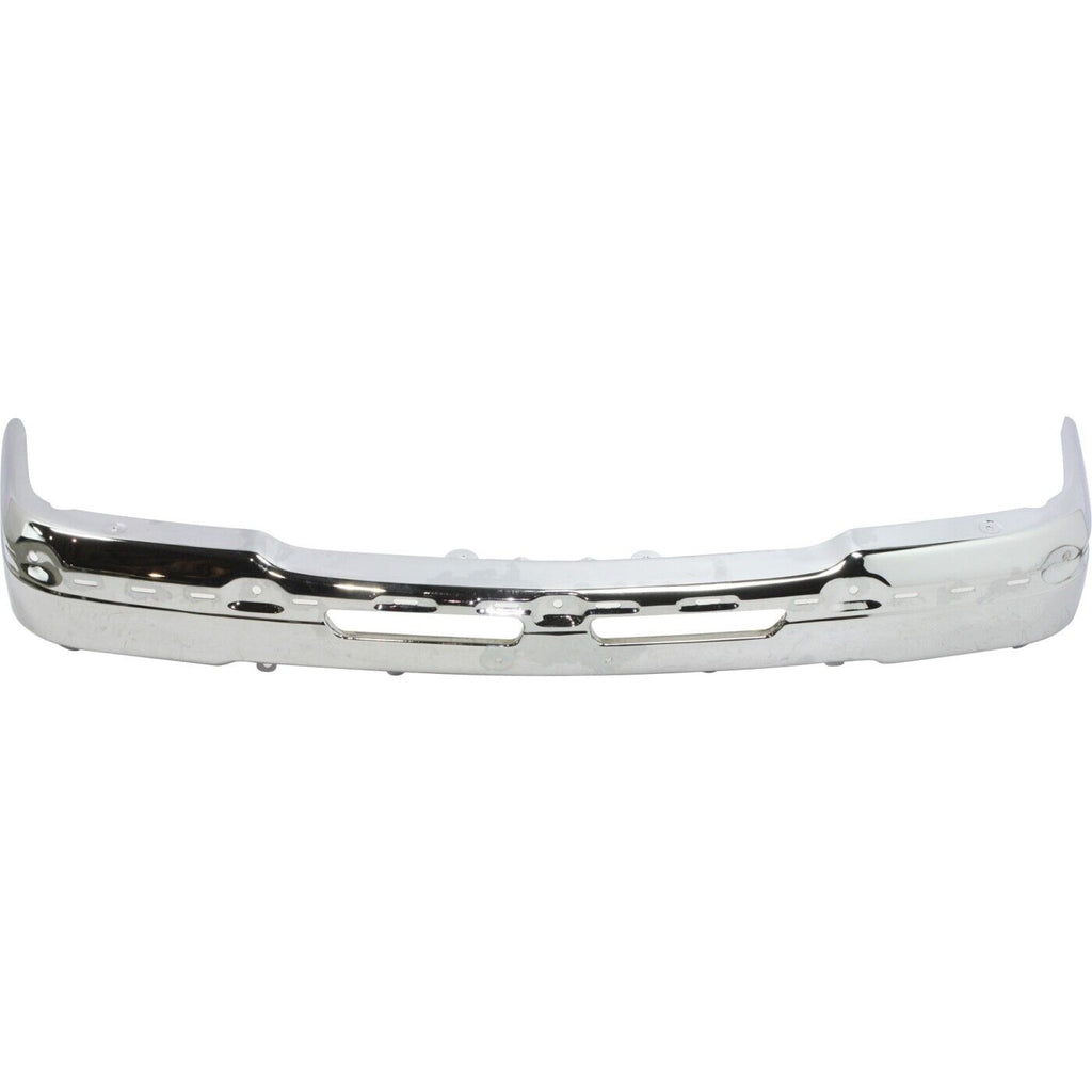 Front Bumper Face Bar Chrome & Valance Textured Kit For 2003-2007 Chevrolet Silverado 1500