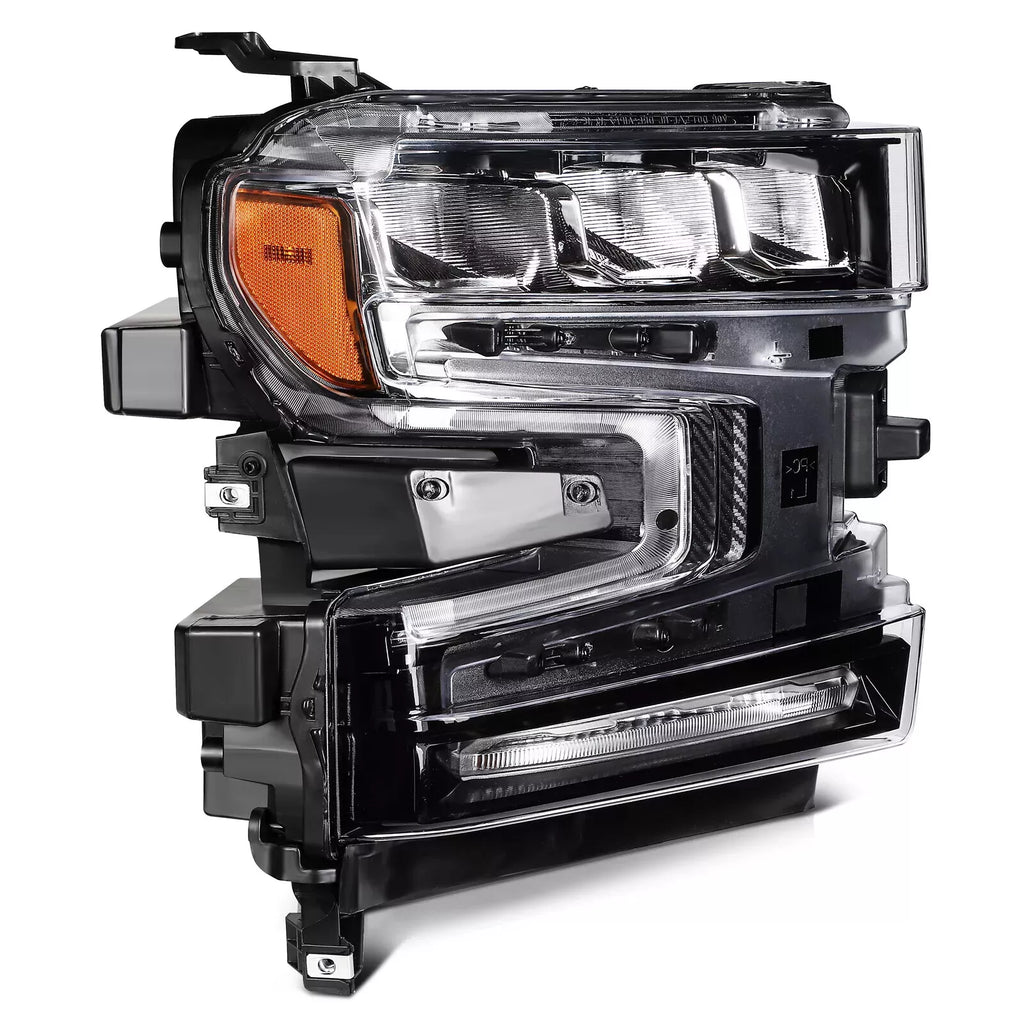 Front Headlights Assembly Chrome For 2019-2021 Chevrolet Silverado 1500