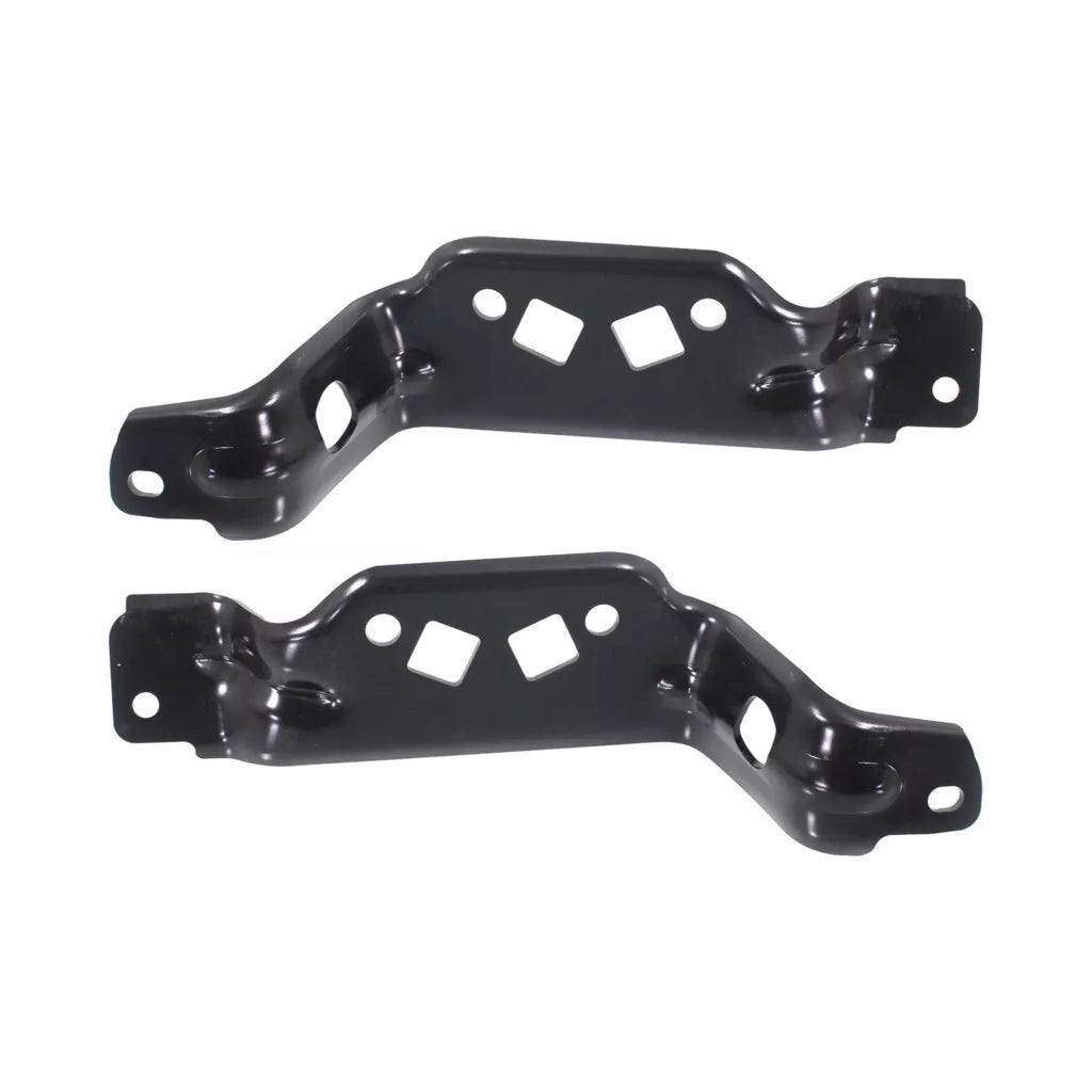 Front Bumper Brackets LH & RH Side Black Steel For 2011-2016 Ford F-250 Super Duty and 350