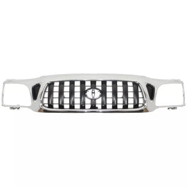 2001-2004 Toyota Tacoma Front Bumper Chrome Steel & Grille Assembly Kit  | OEM Fit