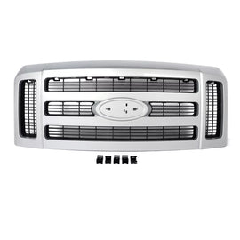 Kit Replacement 2008–2010 Ford F-250 & F-350 Super Duty Front Bumper & Grille Assembly Kit, Chrome Finish, OEM Fit