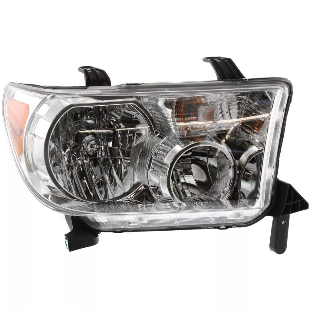 Front Grille Assembly Chrome & Headlights Assembly For 2010-2013 Toyota Tundra