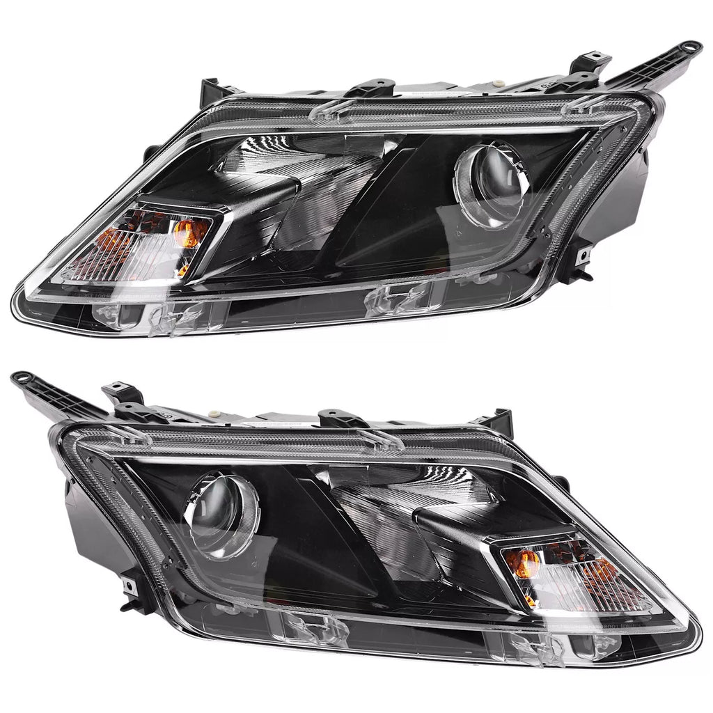 Front Bumper Cover Primed & Headlight Assembly Kit For 2010-2012 Ford Fusion