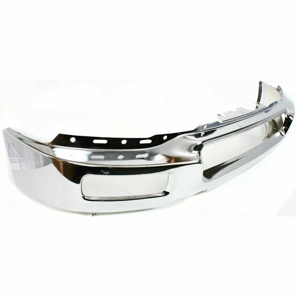 Front Bumper Chrome Steel & Valance Textured Kit For 2004-2005 Ford F-150 Truck