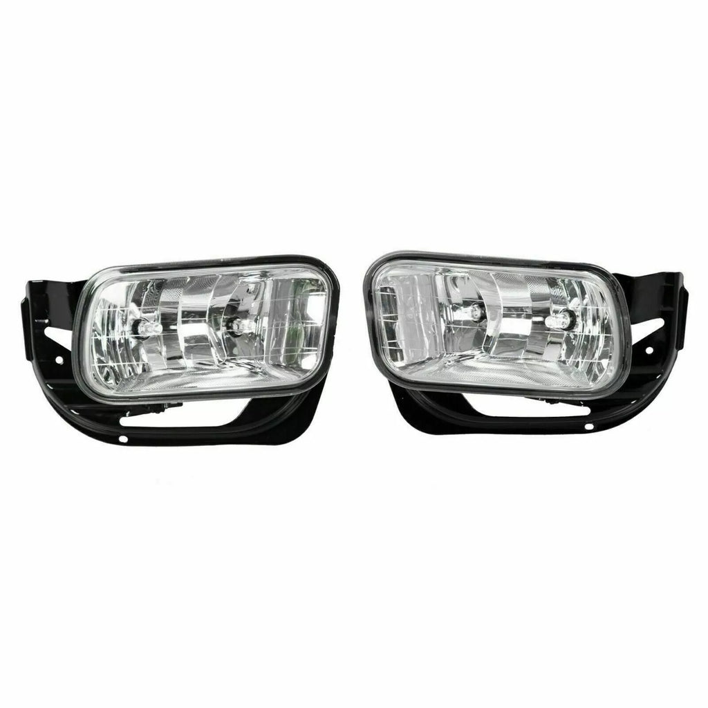 Front Bumper Chrome & Fog Lights Kit For 2009-2010 Dodge Ram 1500 & 2011-2012 Ram 1500