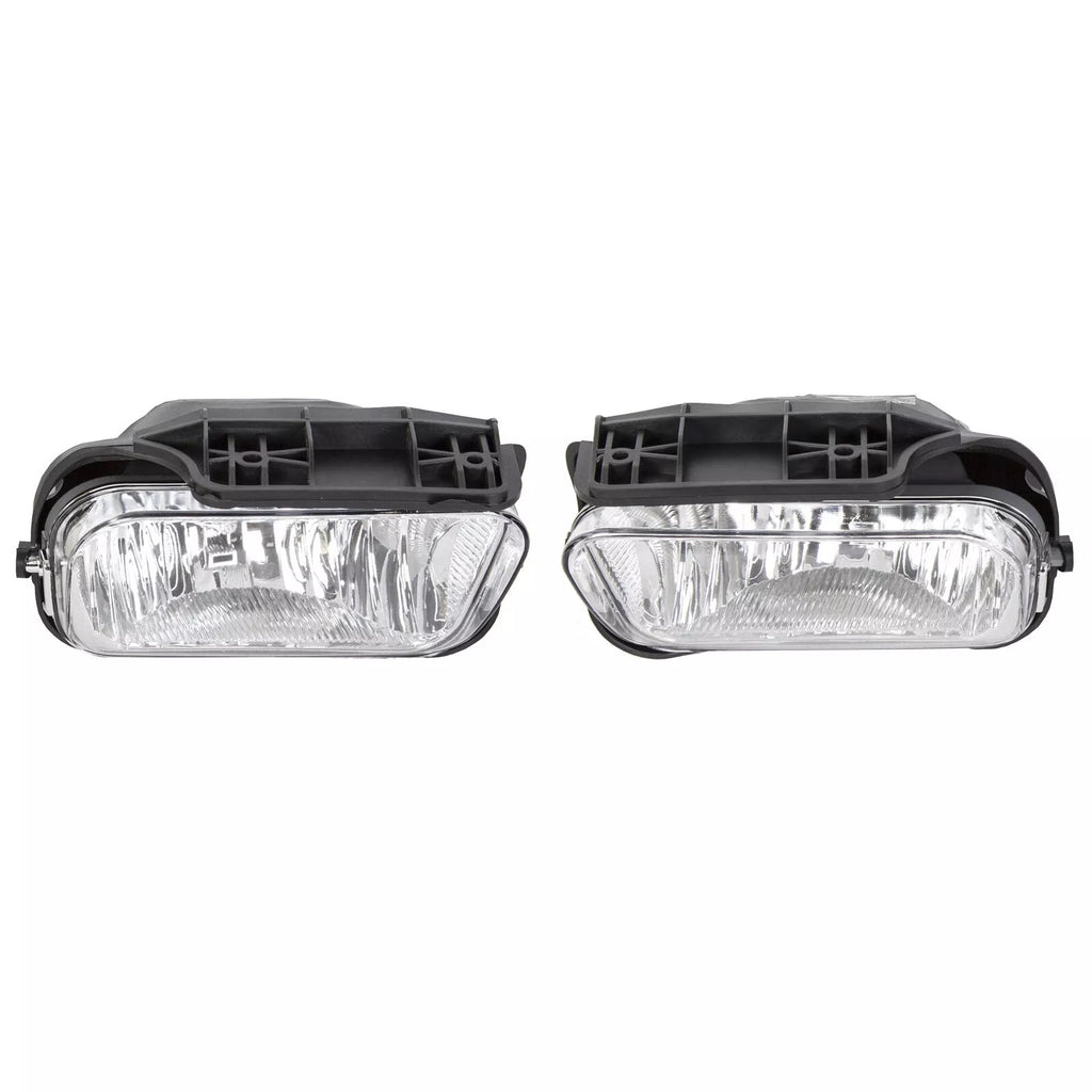 Front Fog Lights Chrome Plastic W/Bulbs For 2003-2007 Chevrolet Silverado 1500