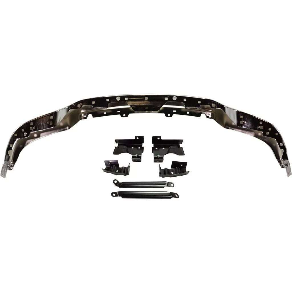 Front Bumper Chrome & Fog Lights Assembly Kit For 2003-2007 GMC Sierra 1500 2500 HD 3500