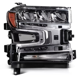 2019-2021 Chevrolet Silverado 1500 Front Headlights Assembly Chrome | OEM Fit