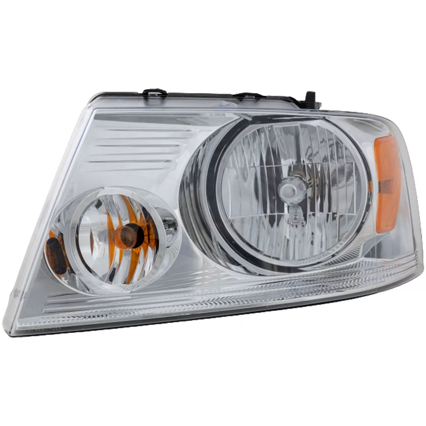 2004–2005 Ford F-150 Headlight Set Left and Right Side Chrome w/ Bulb(s) | OEM Fit