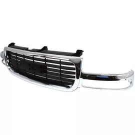 1999-2002 GMC Sierra / 2000-2006 Yukon Front Grille Assembly Chrome & Headlight Assembly Kit | OEM Fit