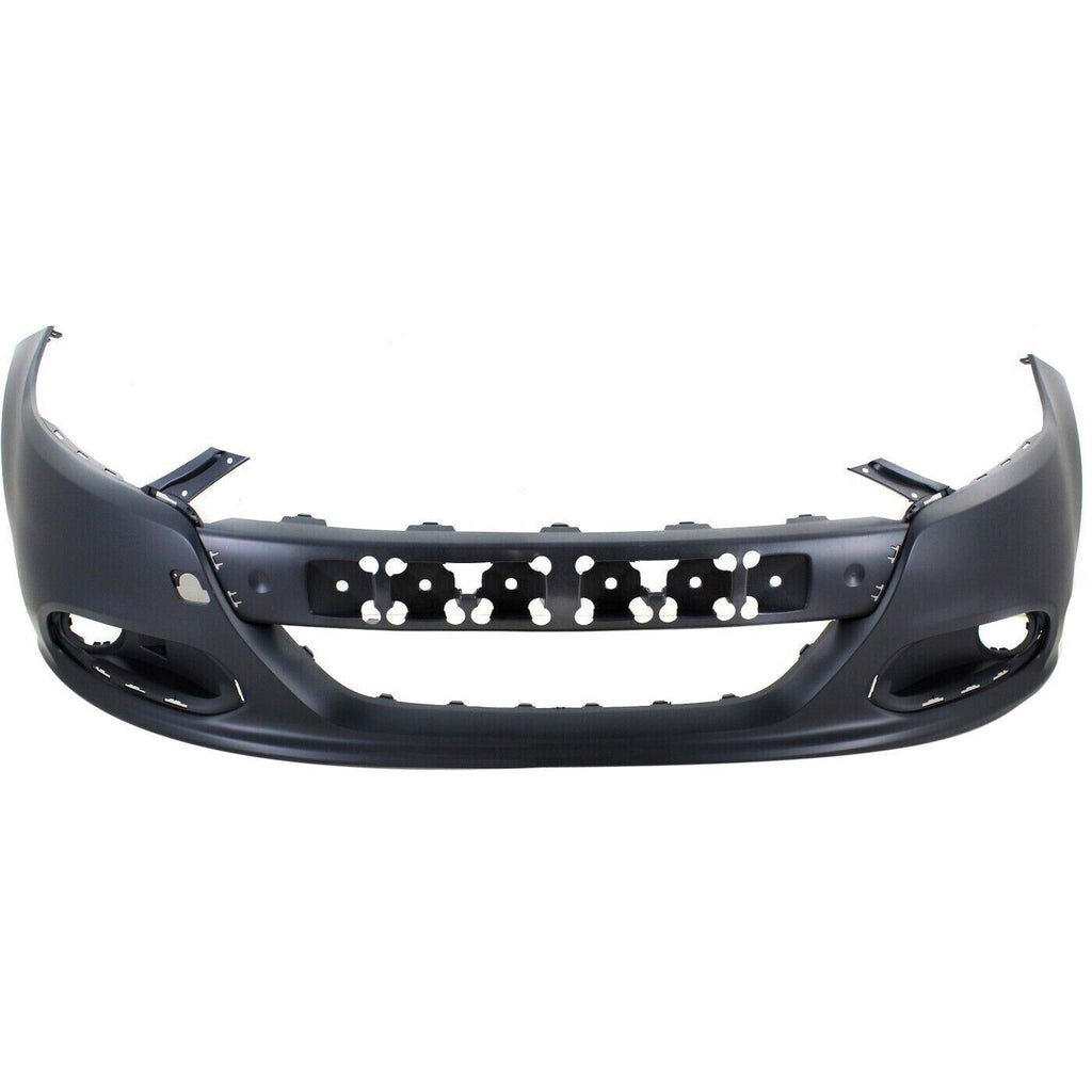 Front Bumper Cover & Upper Cover & Bumper Molding Trim Kit For 2013-2016 Dodge Dart