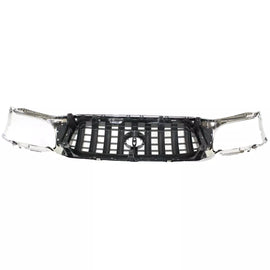 Front Grille Assembly Chrome Plastic Frame Gray Insert For 2001-2004 Toyota Tacoma