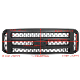 1999–2004 Ford F-250 Super Duty Front Grille Assembly Black Plastic | OEM Fit