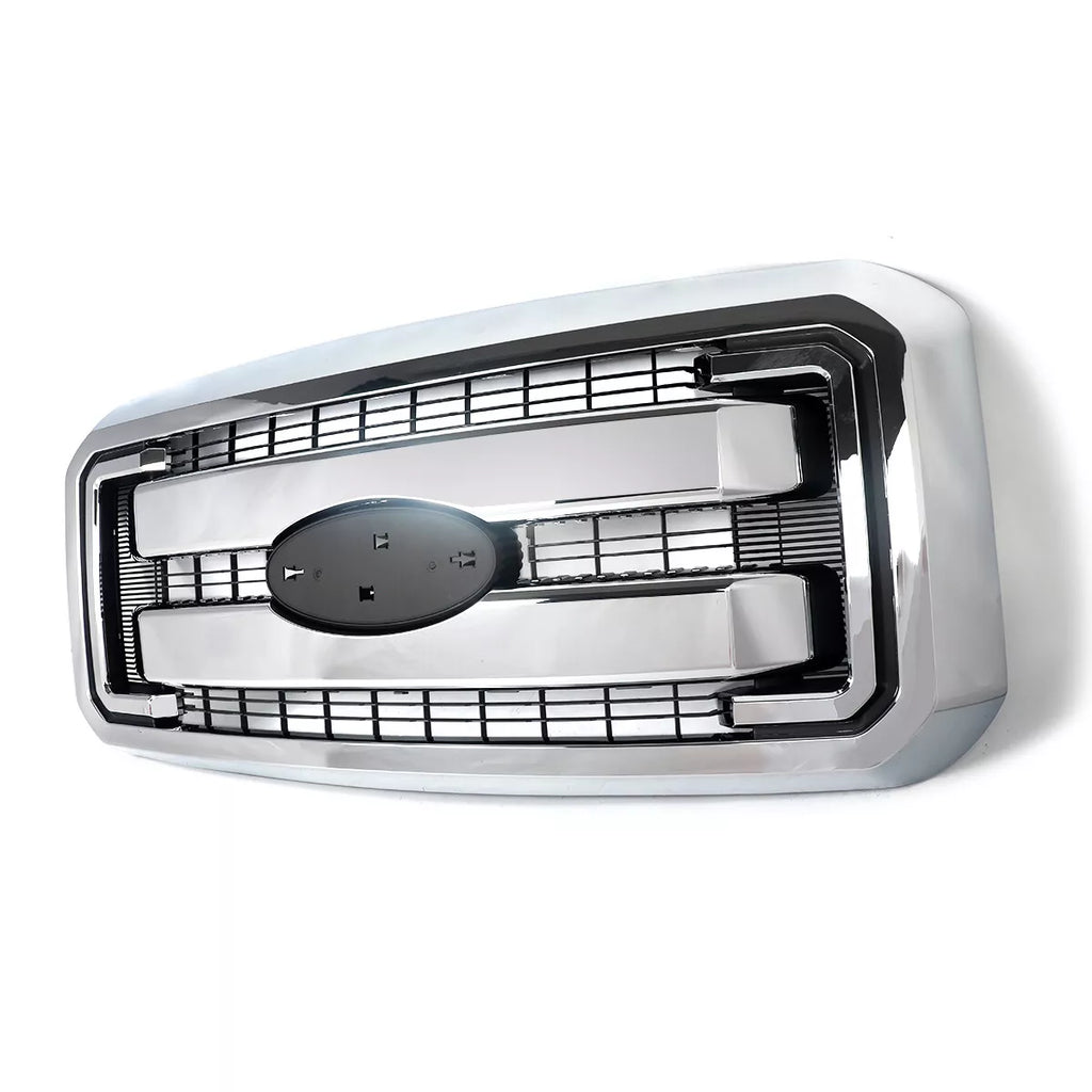 Front Grille Assembly Chrome Plastic For 2011-2016 Ford F-250 Super Duty and 350