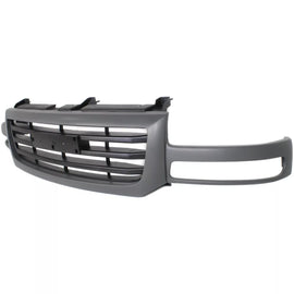 2003–2007 GMC Sierra 1500 2500HD 3500 Front Grille Assembly Gray Plastic | OEM Fit