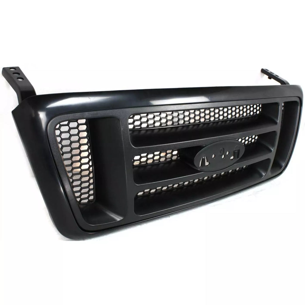 Front Grille Black Shell with Gray Insert Plastic For 2006-2008 Ford F-150 Truck