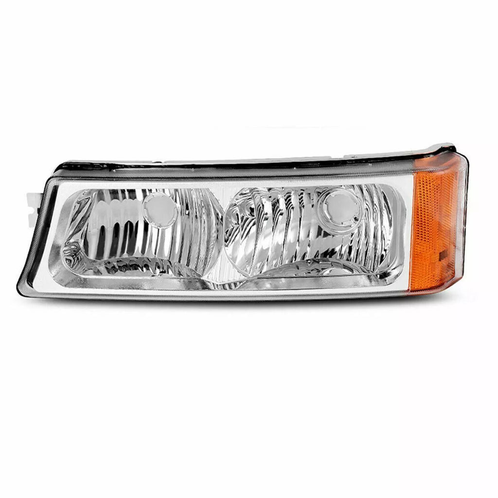 Front Headlights, Signal Lamps Chrome Plastic For 2003-2007 Chevrolet Silverado 1500