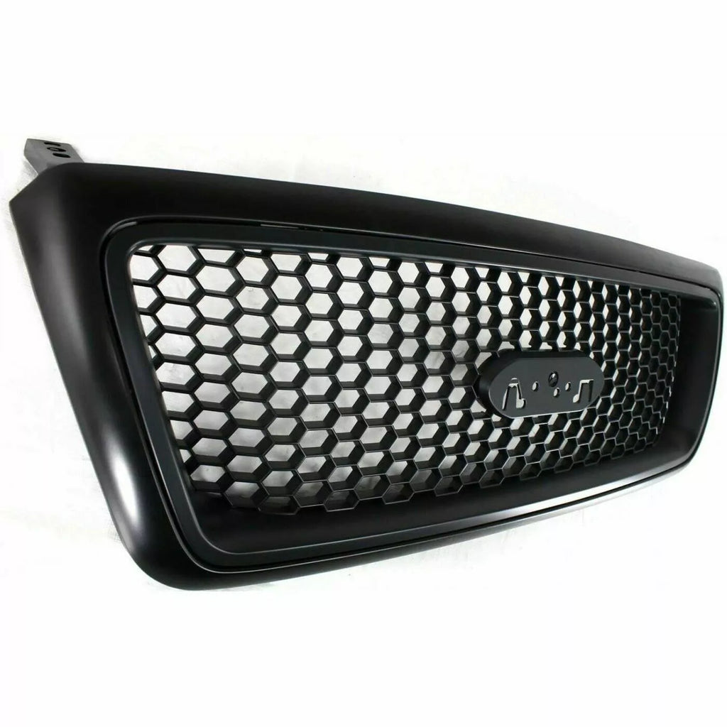 Front Grille Assembly Black Plastic Kit For 2004-2005 Ford F-150 Truck