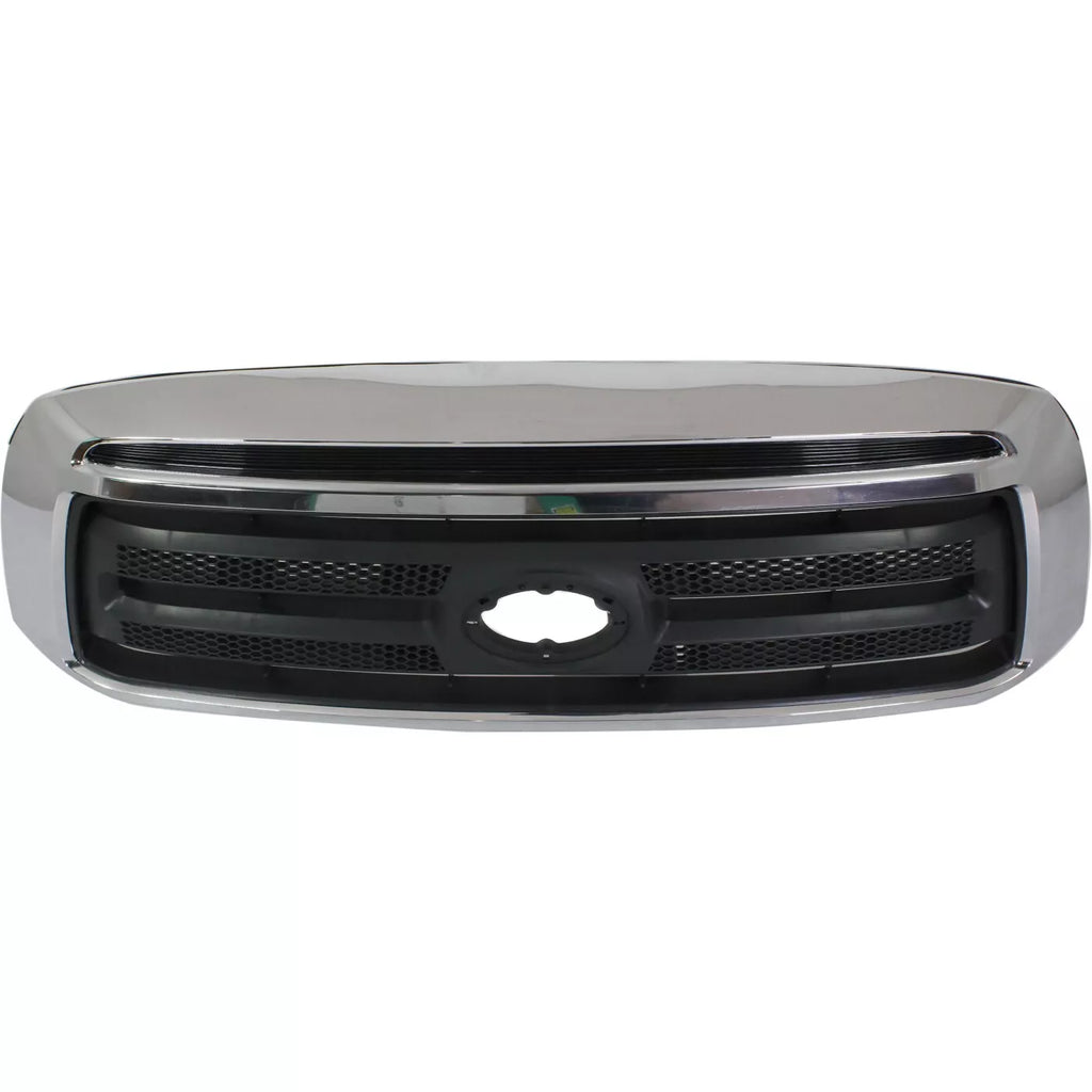 Front Grille Chrome Shell with Textured Black Insert Plastic For 2010-2013 Toyota Tundra