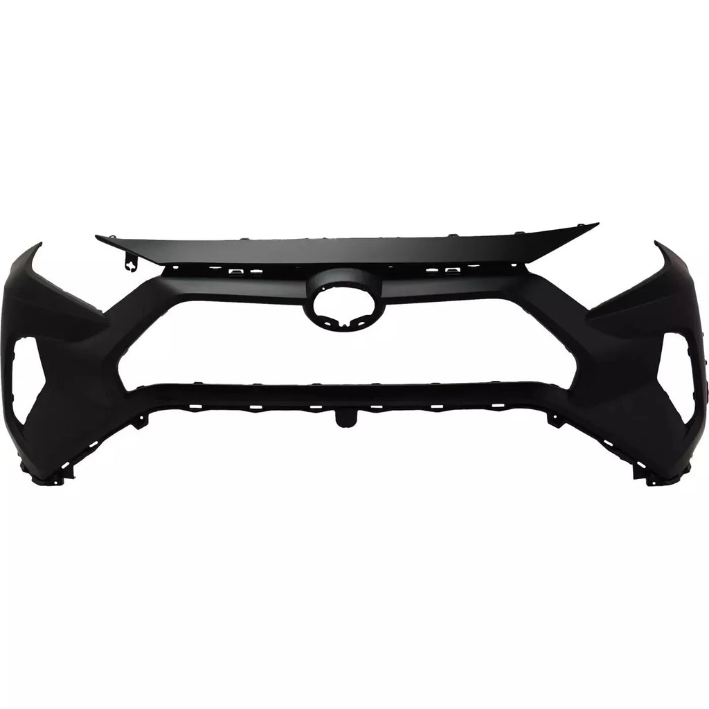 Front Bumper Cover Fascia Primed & Grille Assembly Kit For 2019-2021 Toyota RAV4