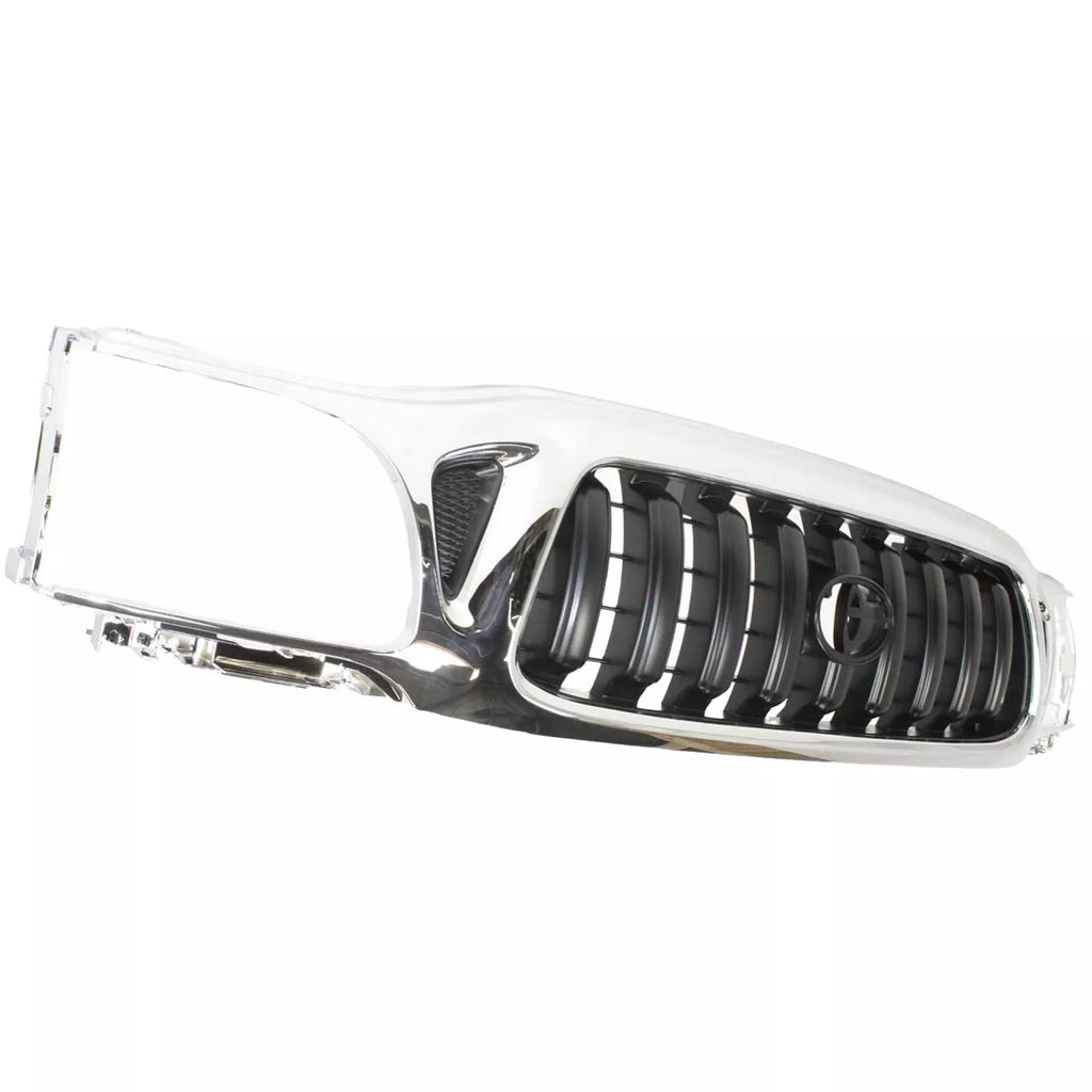 Front Grille Assembly Chrome Plastic Frame Black Insert For 2001-04 Toyota Tacoma