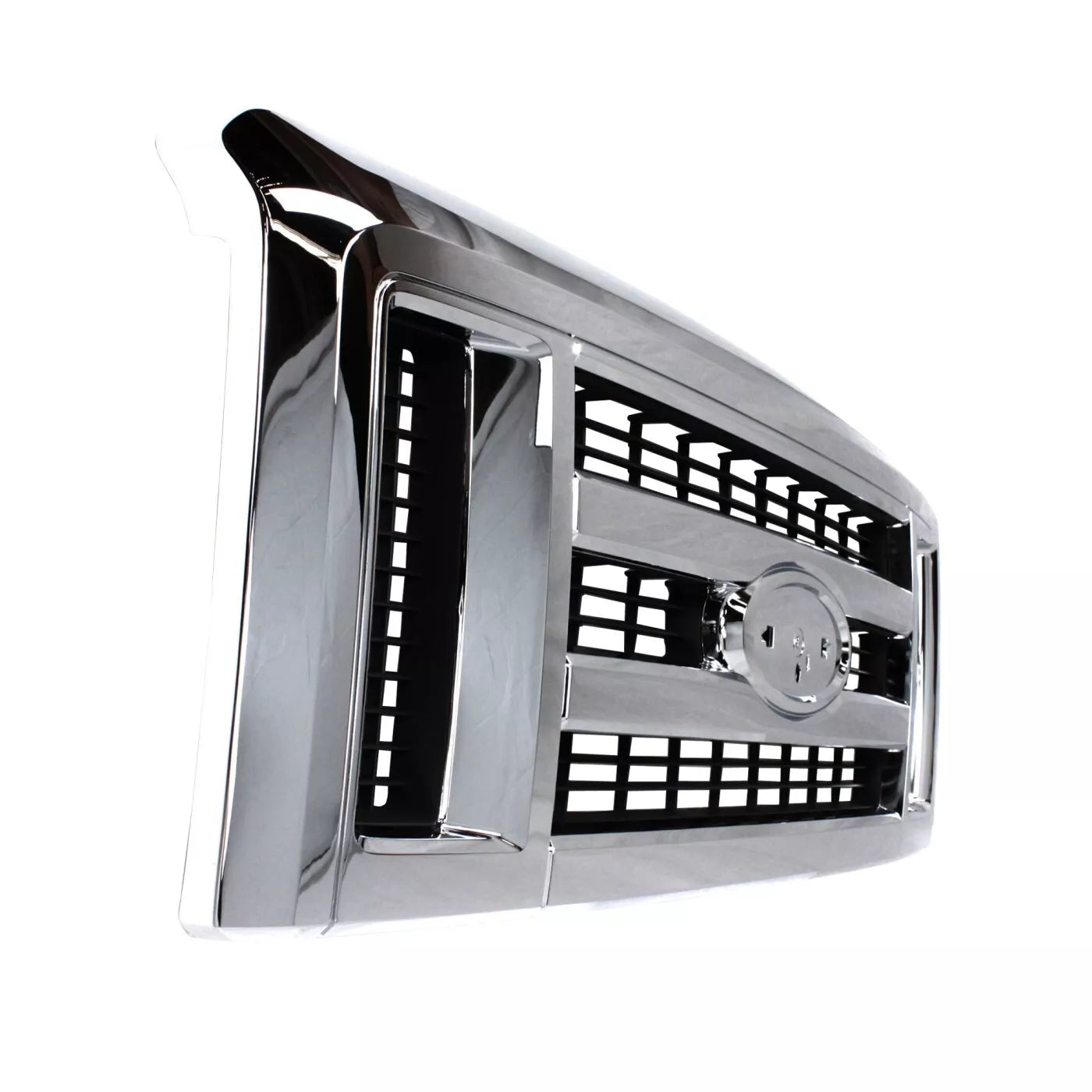 2008-2019 Ford E-150 E-250 E-350 Super Duty E-450 Super Duty Front Bumper Chrome & Grille Assembly Kit | OEM Fit