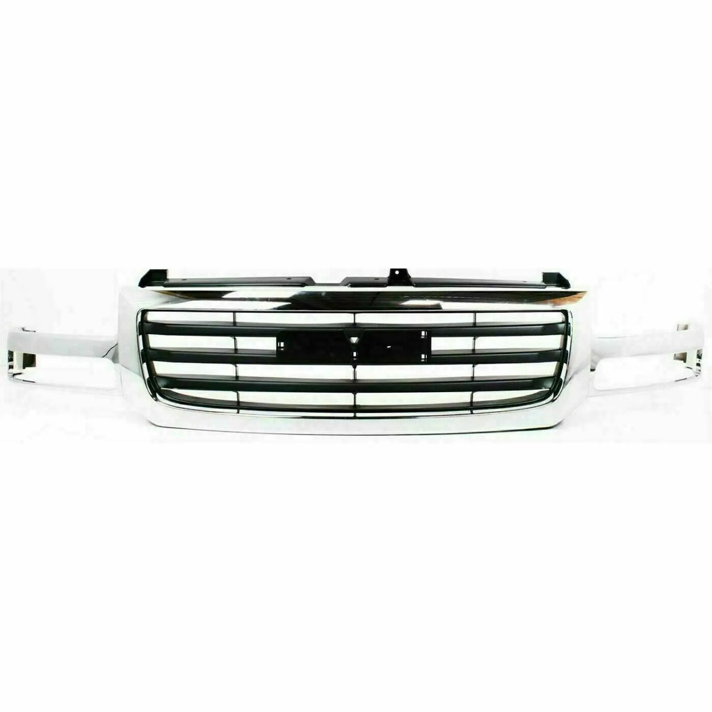 Front Chrome Bumper Kit & Bumper Brackets For 2003-2006 GMC Sierra 1500