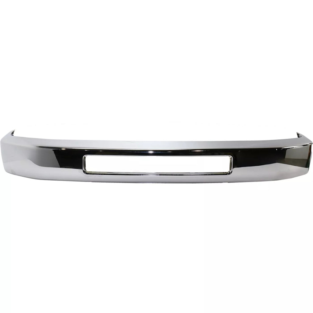 Front Bumper Chrome & Bumper Brackets Kit For 2008-2019 Ford E-150 E-250 E-350 Super Duty and E-450 Super Duty