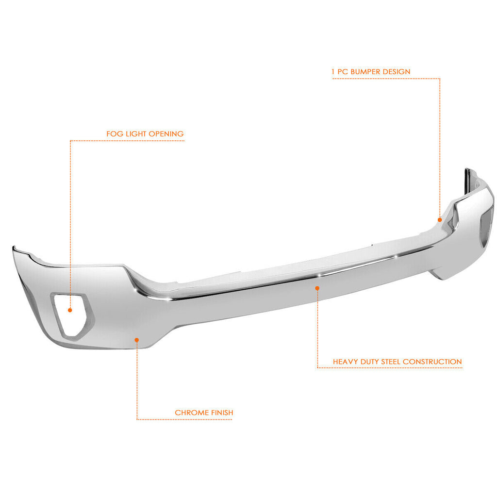 2016-2018 Chevrolet Silverado 1500 Front Bumper Chrome & Fog Lights Kit | OEM Fit