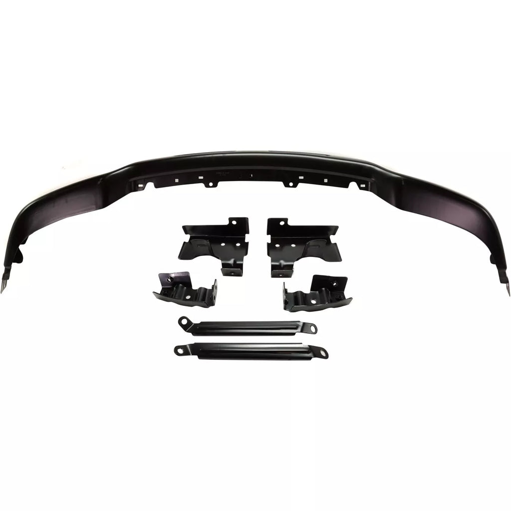 Front Bumper face bar W/ Brackets Black Steel For 2003-2007 GMC Sierra 1500 2500 HD & 3500