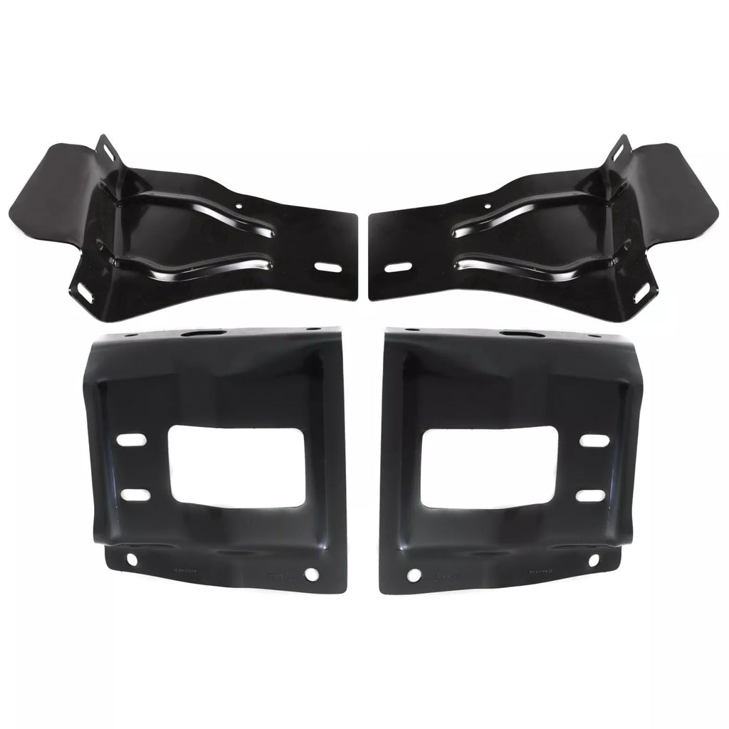 Front Bumper Chrome & Bumper Brackets Kit For 2008-2010 Ford F-250 Super Duty & F-350 Super Duty