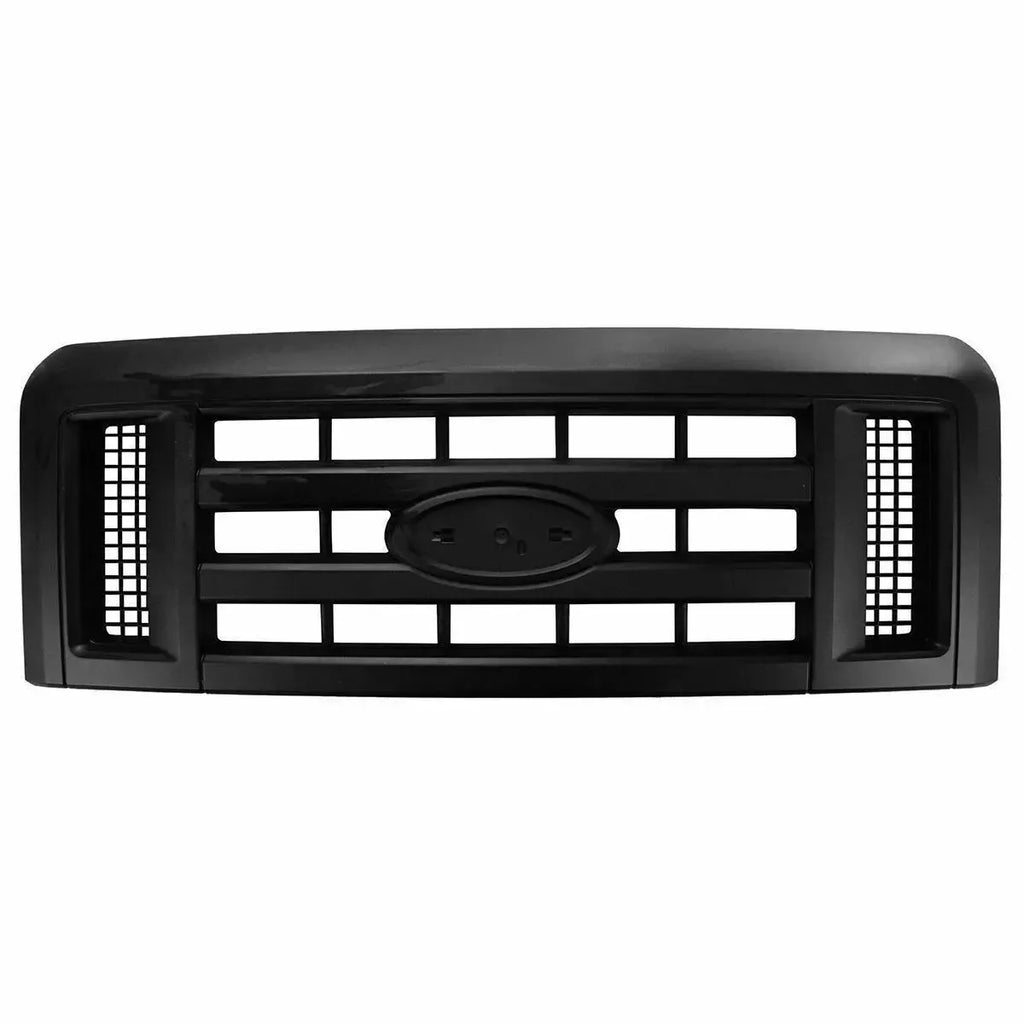 Front Bumper Primed & Grille Assembly Kit For 2008-2019 Ford E-150 E-250 & E-350 E-450 Super Duty