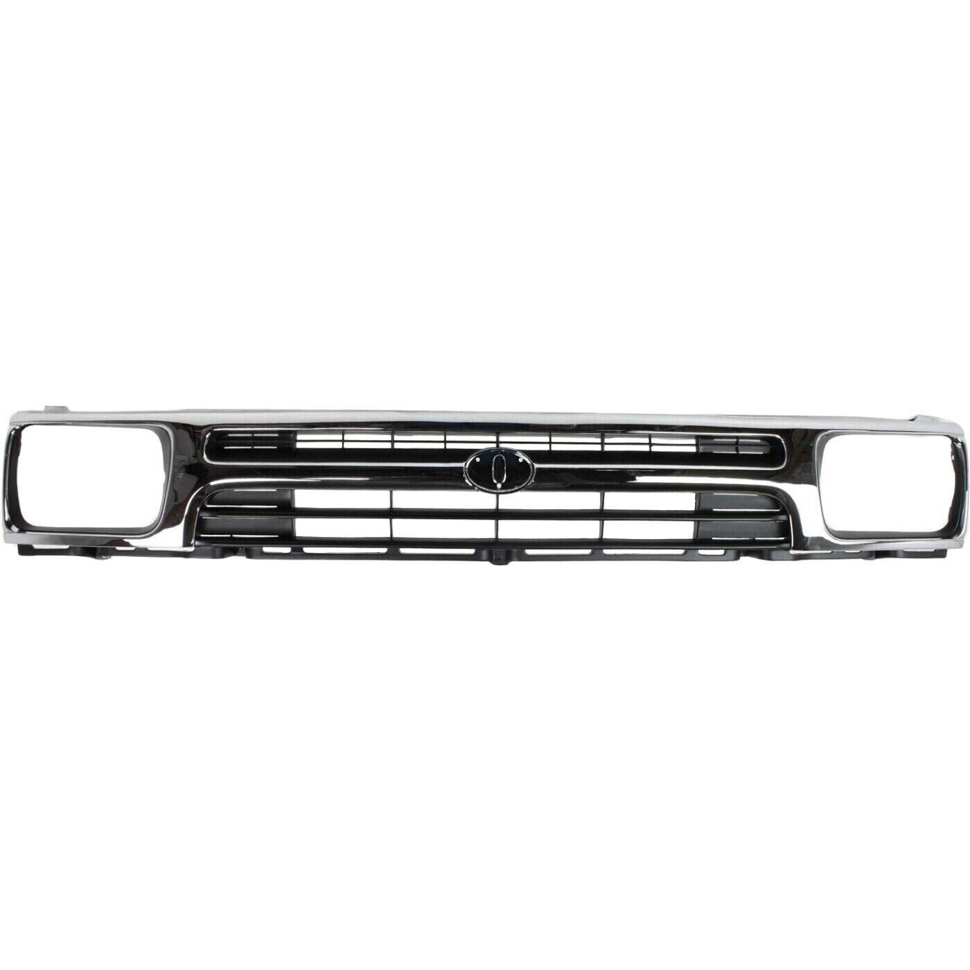 1989-1995 Toyota Pickup 2WD Front Bumper Chrome & Grille Assembly & Valance Kit  | OEM Fit