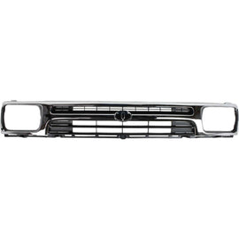 1989-1995 Toyota Pickup 2WD Front Bumper Chrome & Grille Assembly & Valance Kit  | OEM Fit