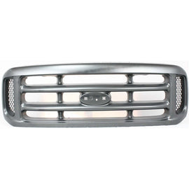 Grille For 1999-2004 Ford F-250 Super Duty Silver Plastic | OEM Fit