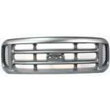 1999–2004 Ford F-250 Super Duty Grille Silver Plastic | OEM Fit